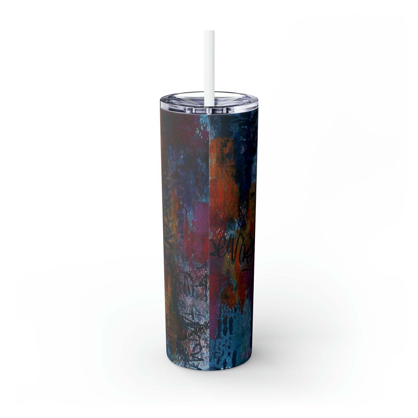 Blue No. 5. Skinny Tumbler with Straw, 20oz