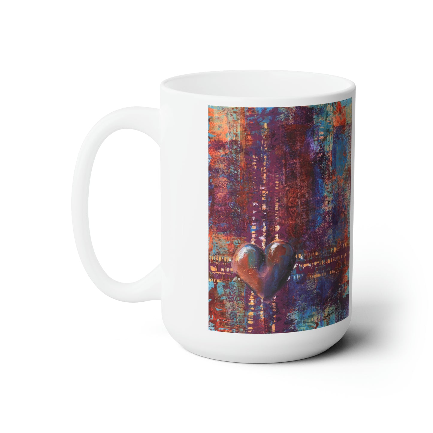Peace and Love. Ceramic Mug 15oz