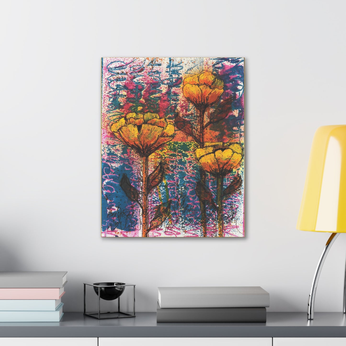 Braelyn's Flowers. Print on Canvas.