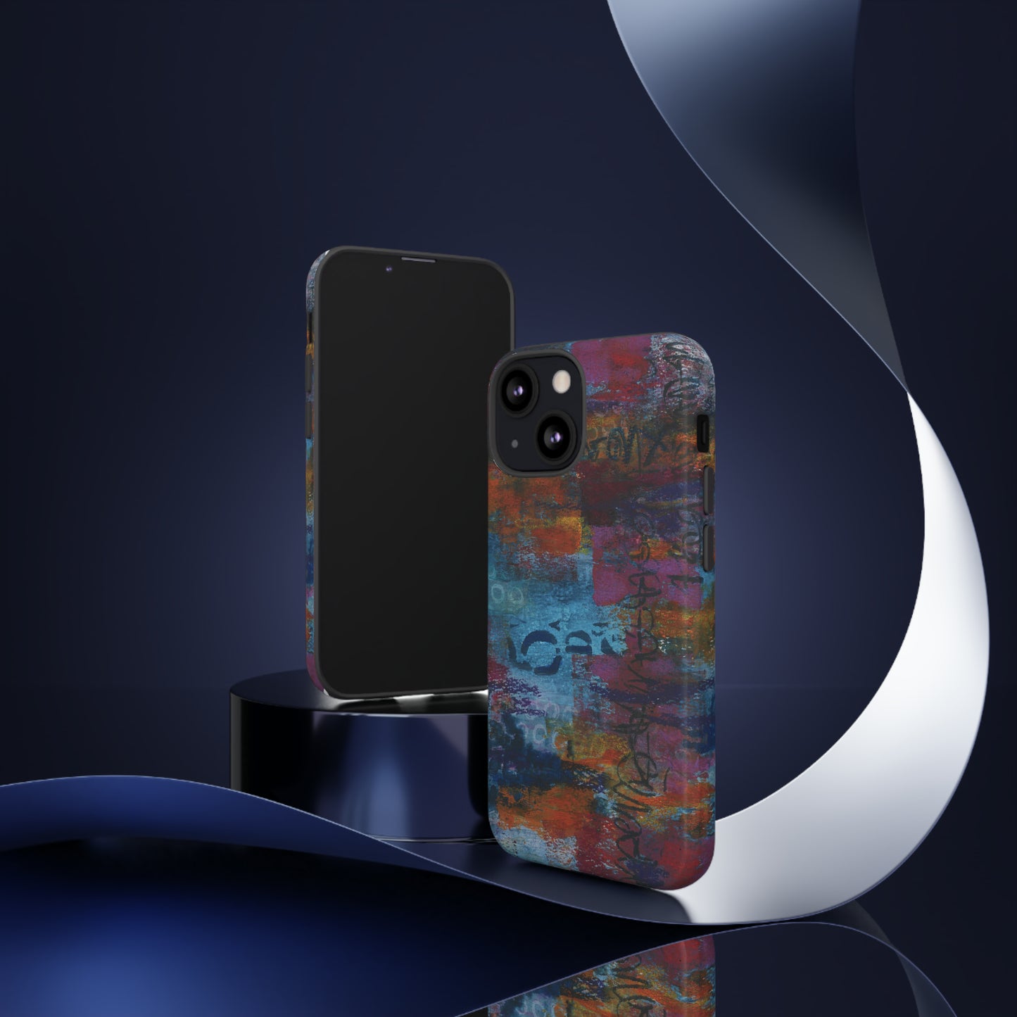 Blue No. 5. Tough Cases for iPhone models 12 through 15.