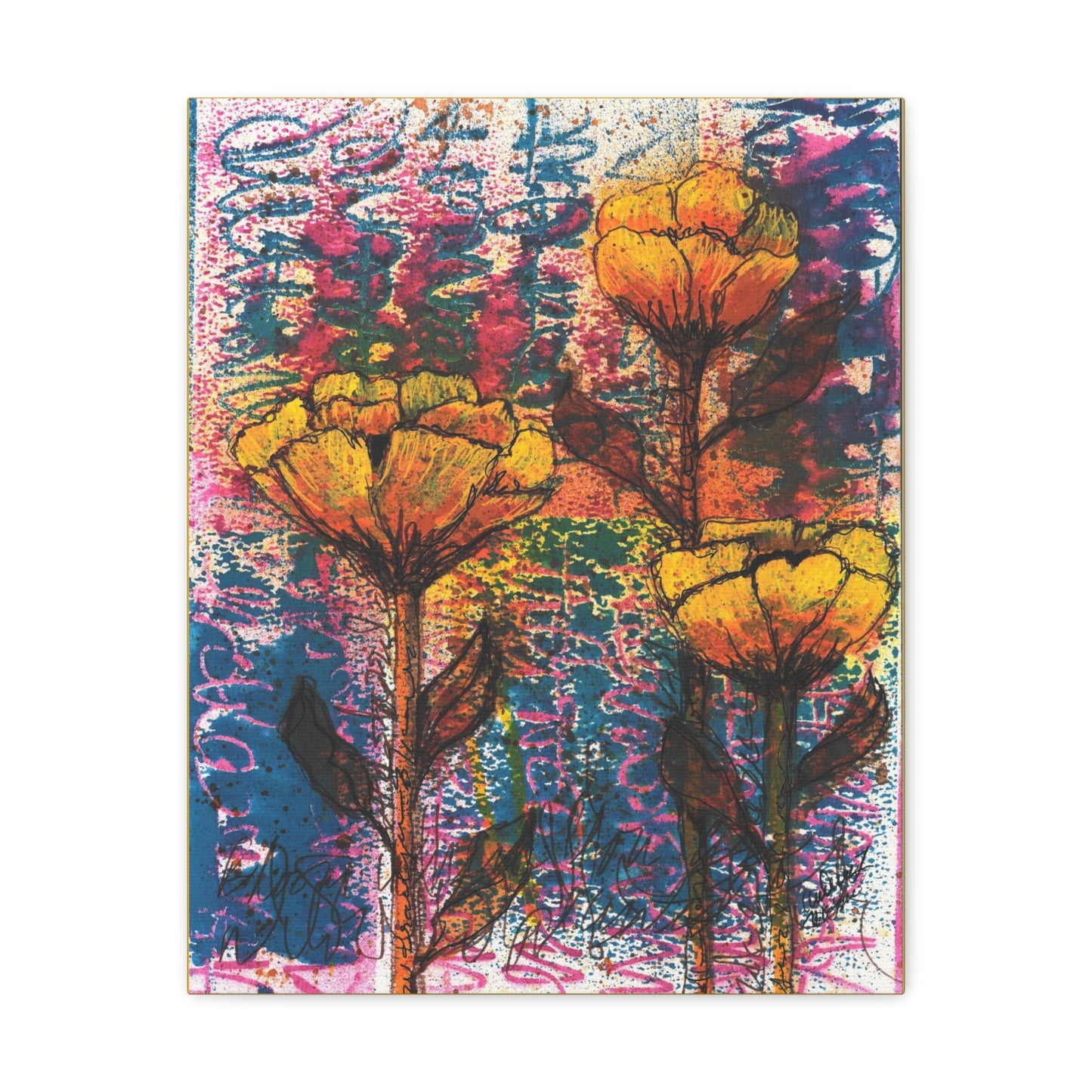 Braelyn's Flowers. Print on Canvas.