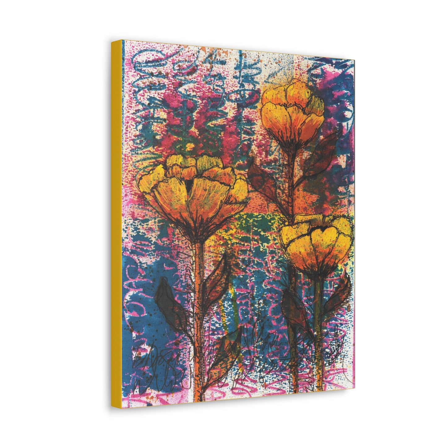 Braelyn's Flowers. Print on Canvas.