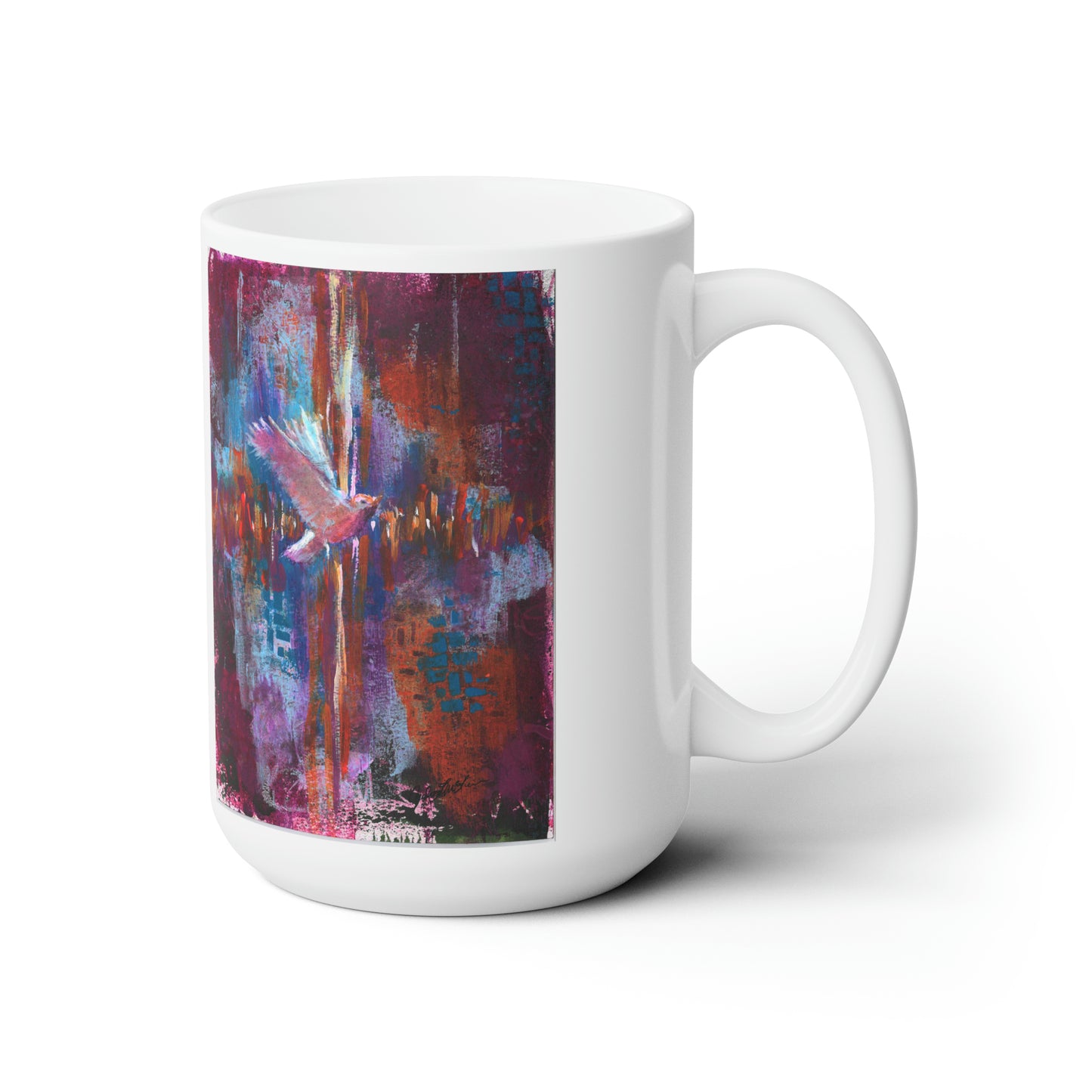 Peace and Love. Ceramic Mug 15oz