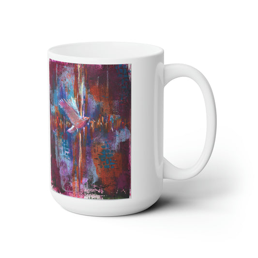 Peace and Love. Ceramic Mug 15oz