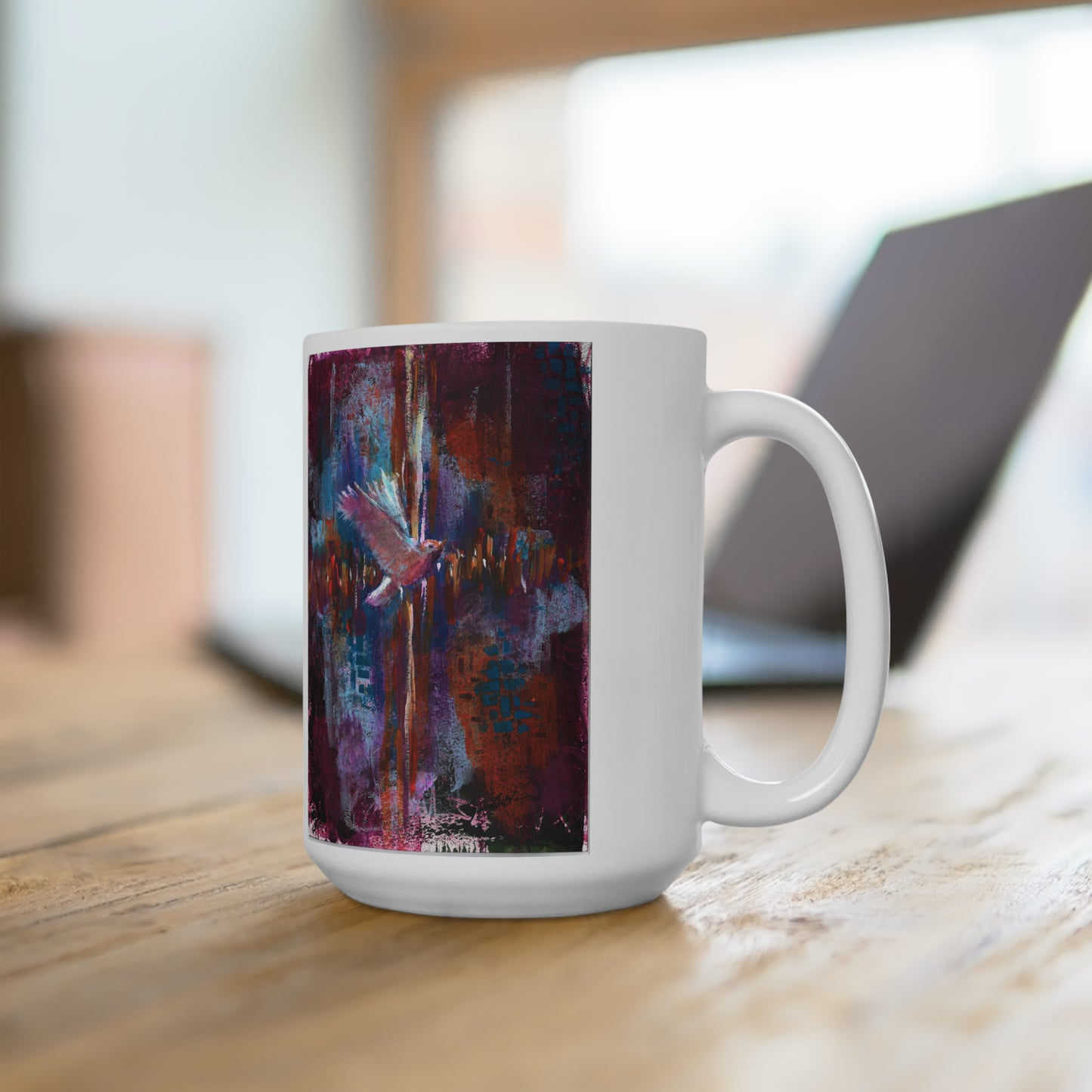 Peace and Love. Ceramic Mug 15oz