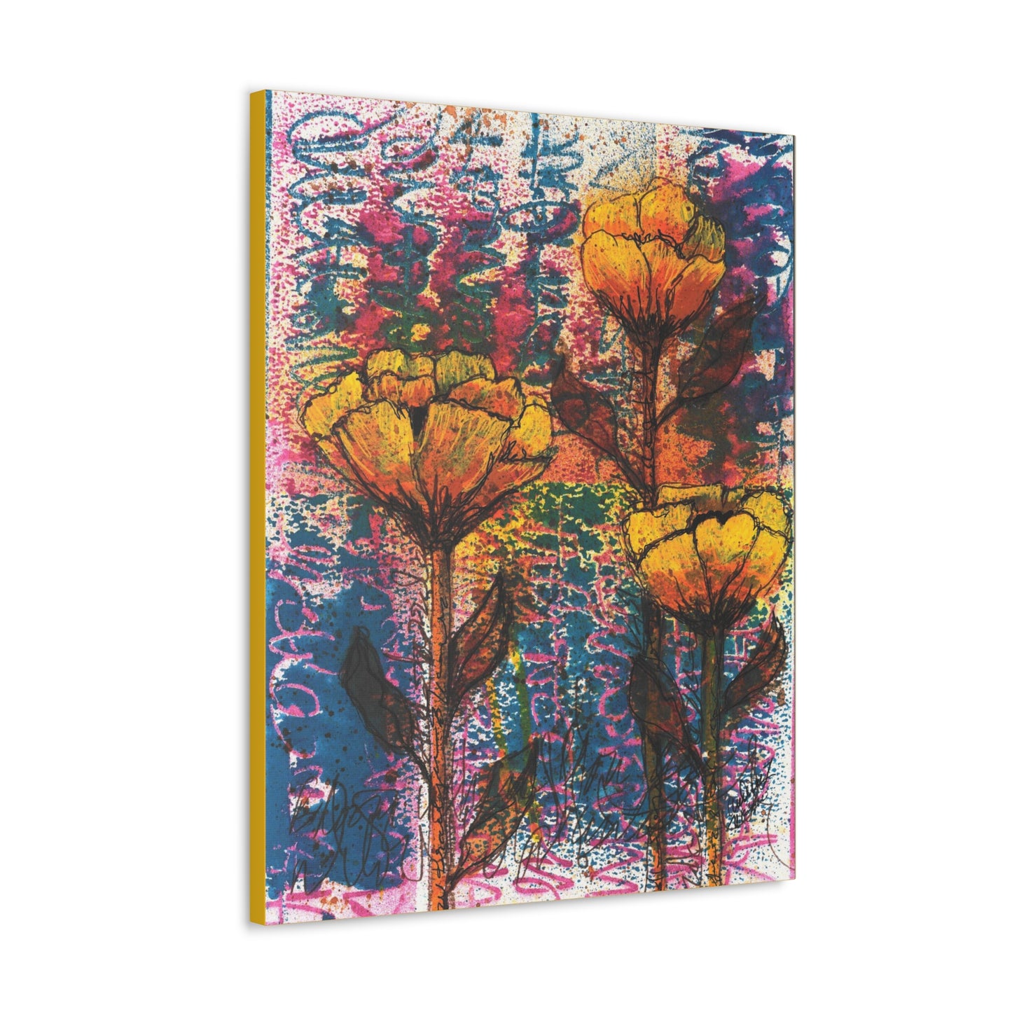 Braelyn's Flowers. Print on Canvas.