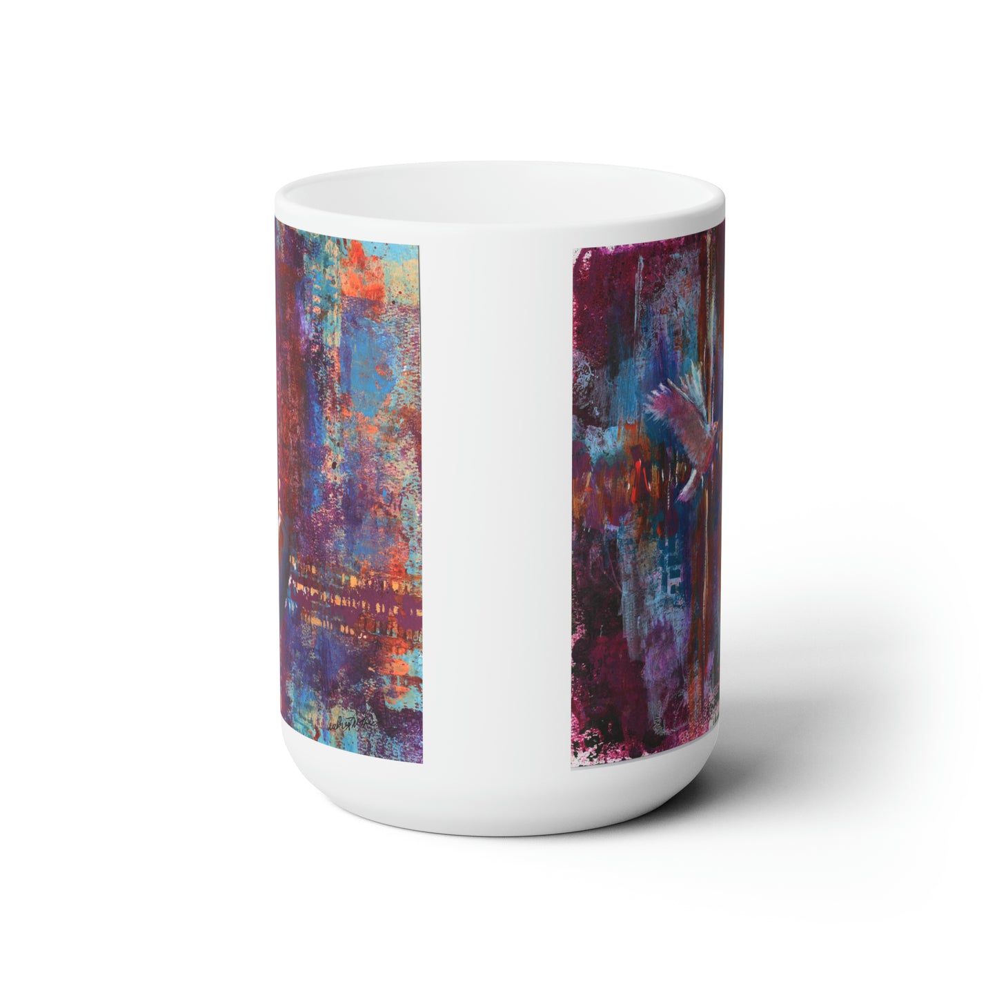 Peace and Love. Ceramic Mug 15oz
