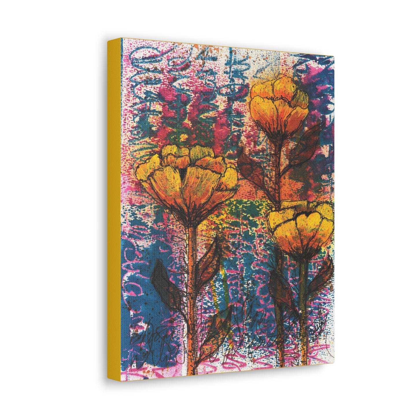 Braelyn's Flowers. Print on Canvas.