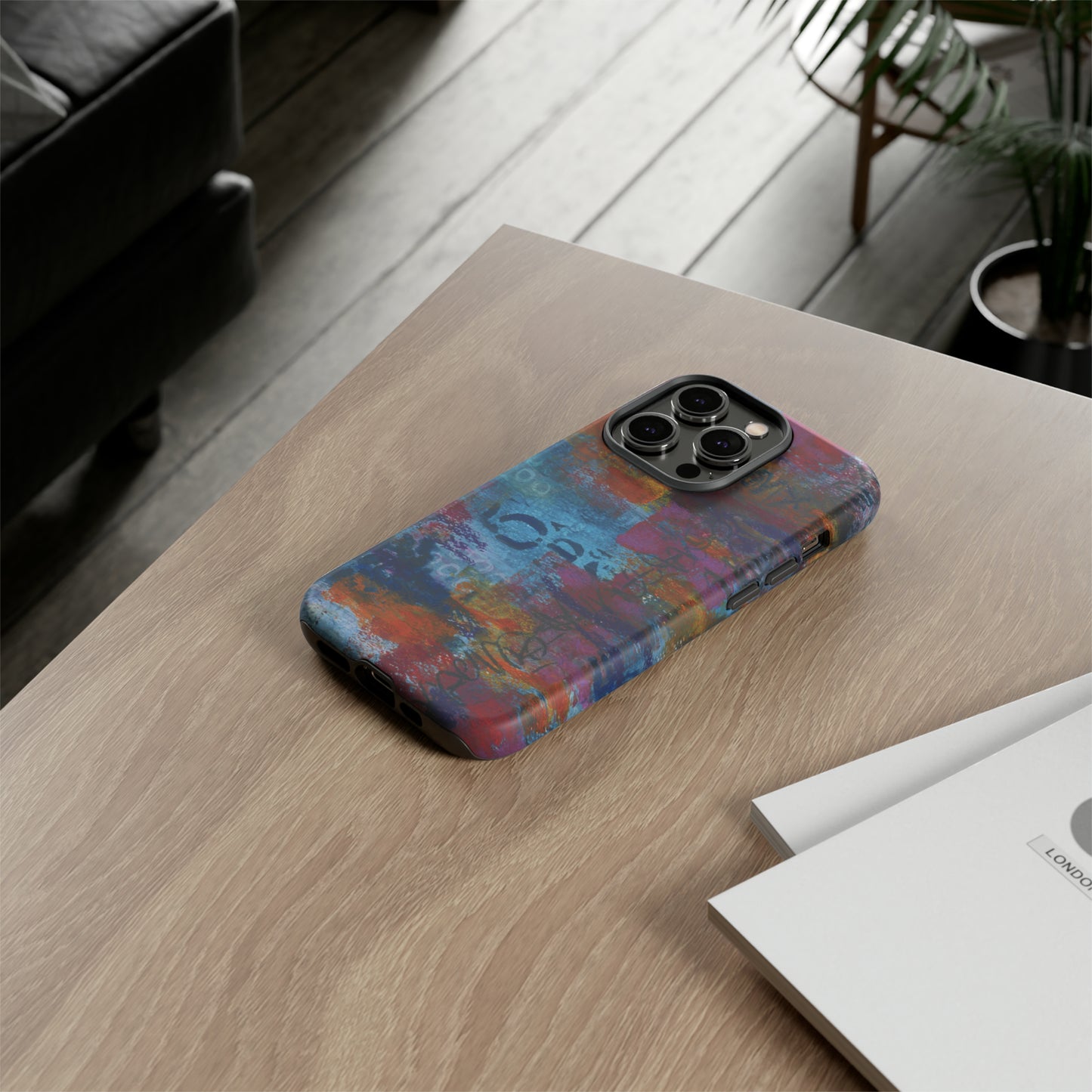 Blue No. 5. Tough Cases for iPhone models 12 through 15.
