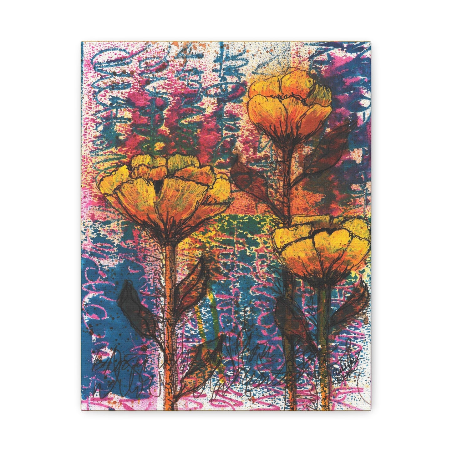 Braelyn's Flowers. Print on Canvas.