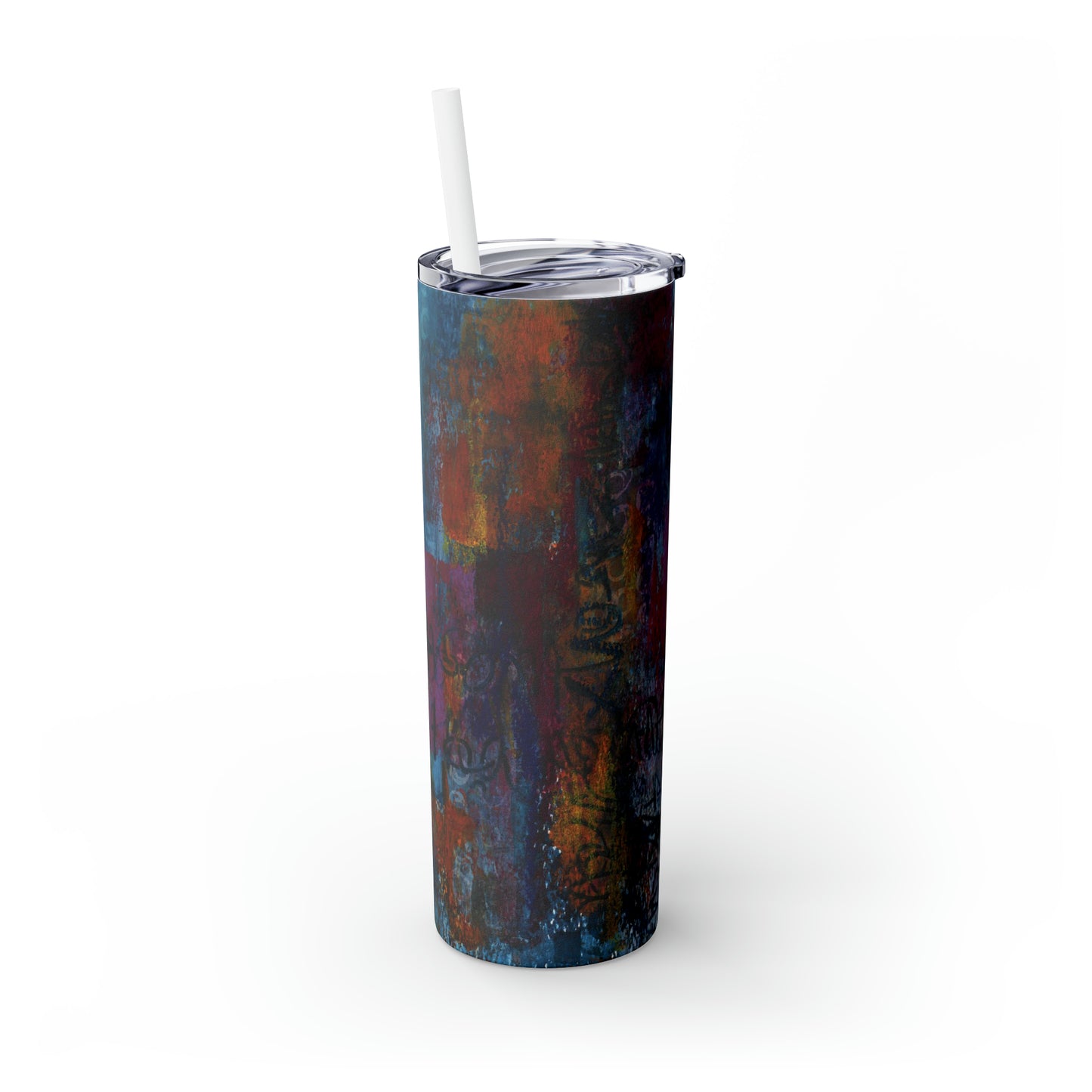 Blue No. 5. Skinny Tumbler with Straw, 20oz