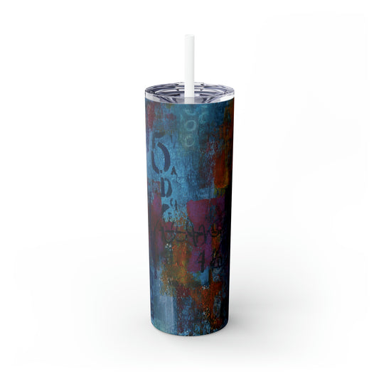 Blue No. 5. Skinny Tumbler with Straw, 20oz